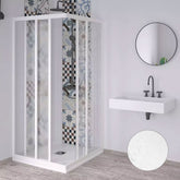 BOX DOCCIA ANGOLARE IN ACRILICO EFFETTO A BOLLE MODELLO ACRIL H.190